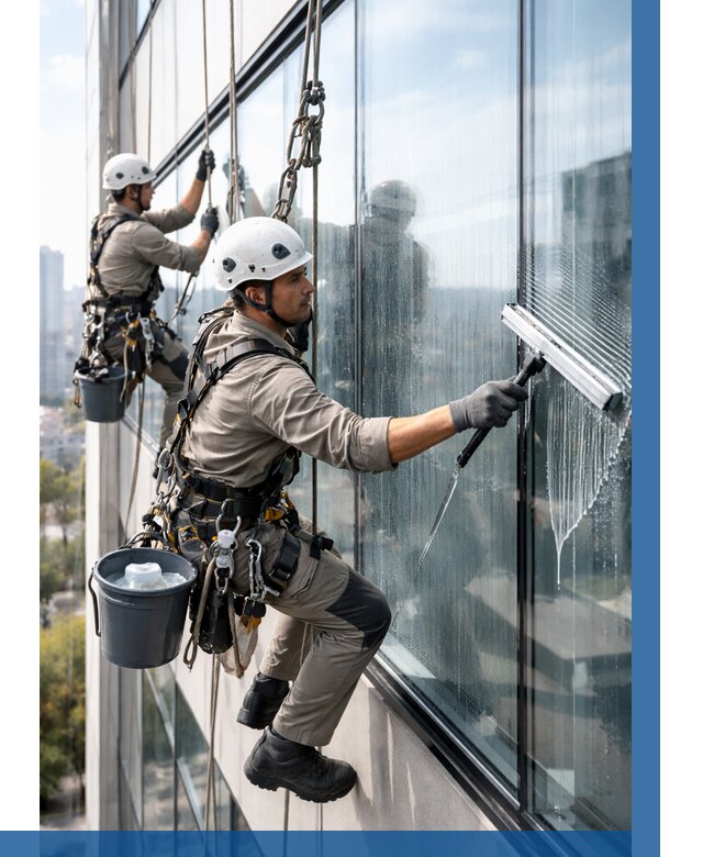 Мойка окон альпинистами в Долгопрудном от 4566 р. | ВЫСОТНИК-Длг