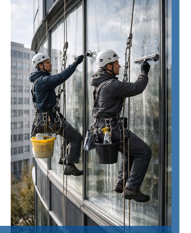 Мойка панорамных окон в Долгопрудном от 355 р. заказать у ВЫСОТНИК-Длг