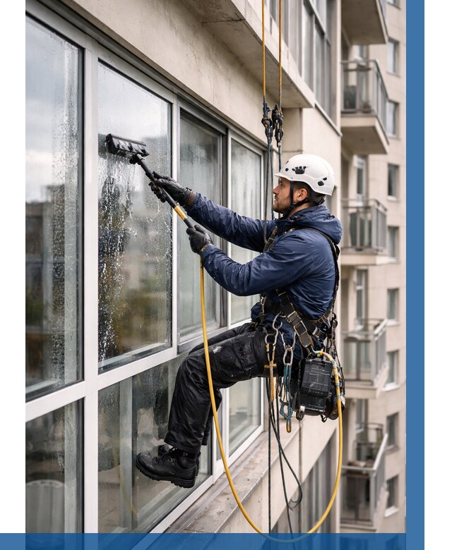 Мойка балконного остекления в Долгопрудном от 3551 р. | ВЫСОТНИК-Длг