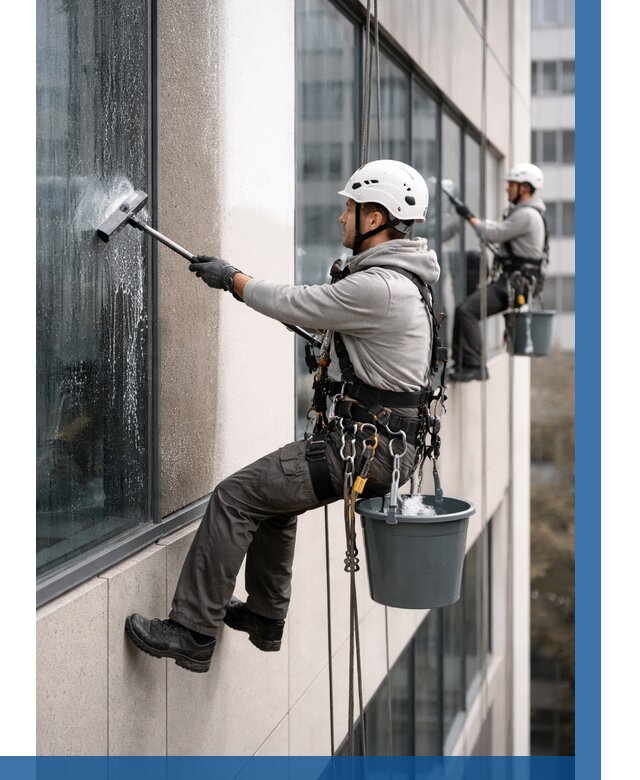 Мойка фасадов зданий в Долгопрудном под ключ от 355 р. | ВЫСОТНИК-Длг