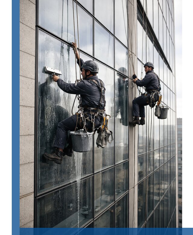 Профессиональная мойка стеклянных фасадов зданий в Долгопрудном