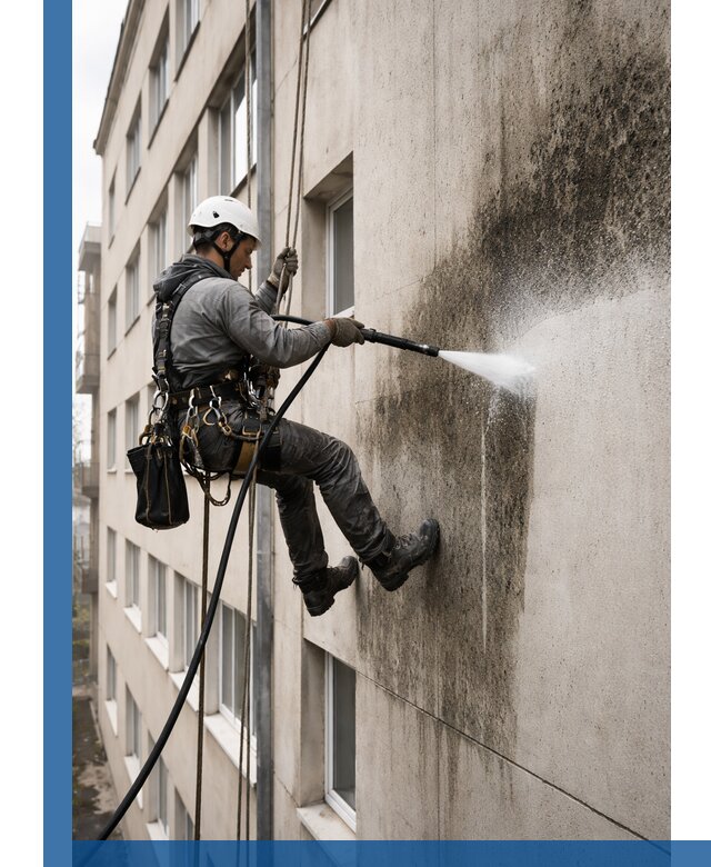 Профессиональная очистка фасадов от плесени в Долгопрудном