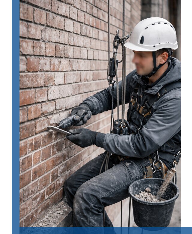 Расшивка кирпичных швов фасадов и стен, ремонт в Долгопрудном