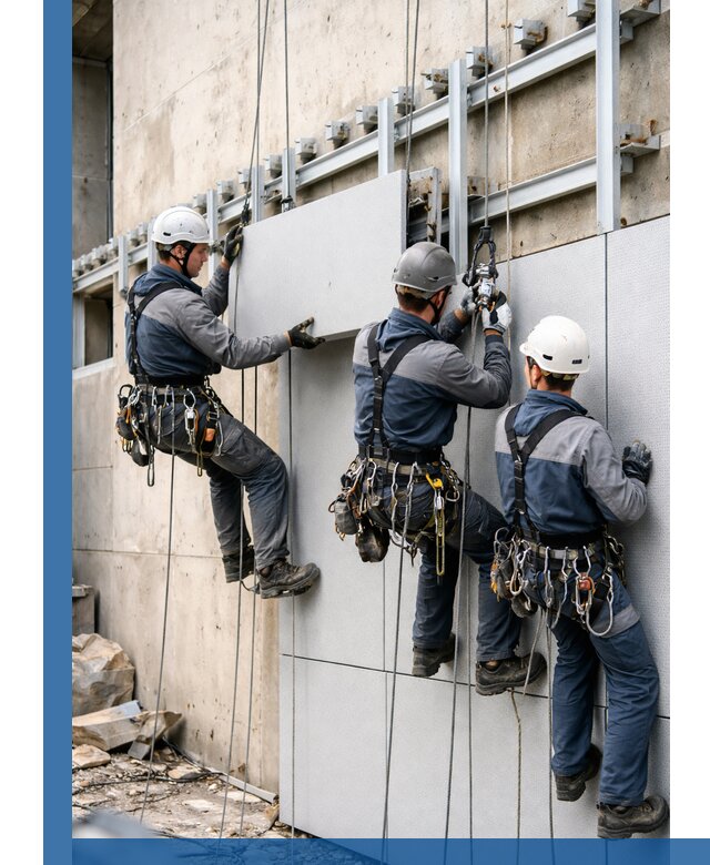 Монтаж вентилируемого фасада в Долгопрудном под ключ с гарантией качества