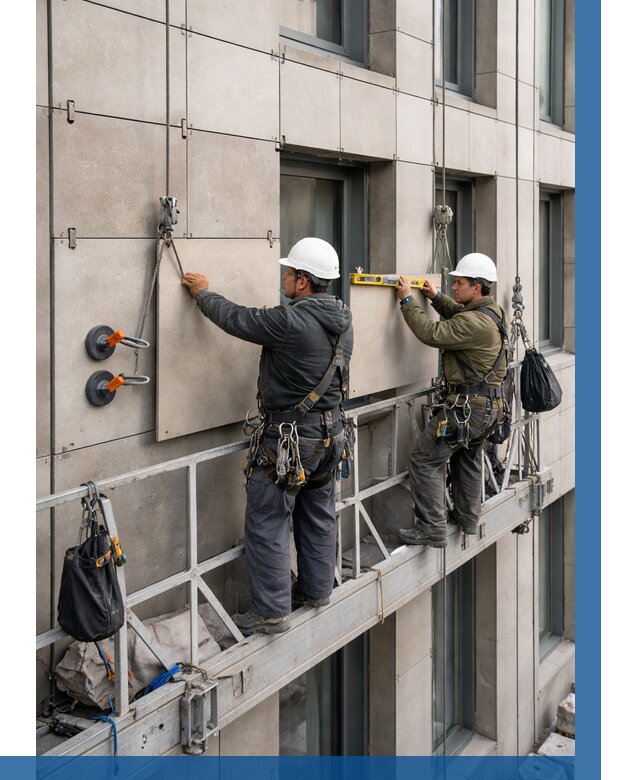 Монтаж керамогранита на фасад в Долгопрудном от 2537 р. | ВЫСОТНИК-Длг