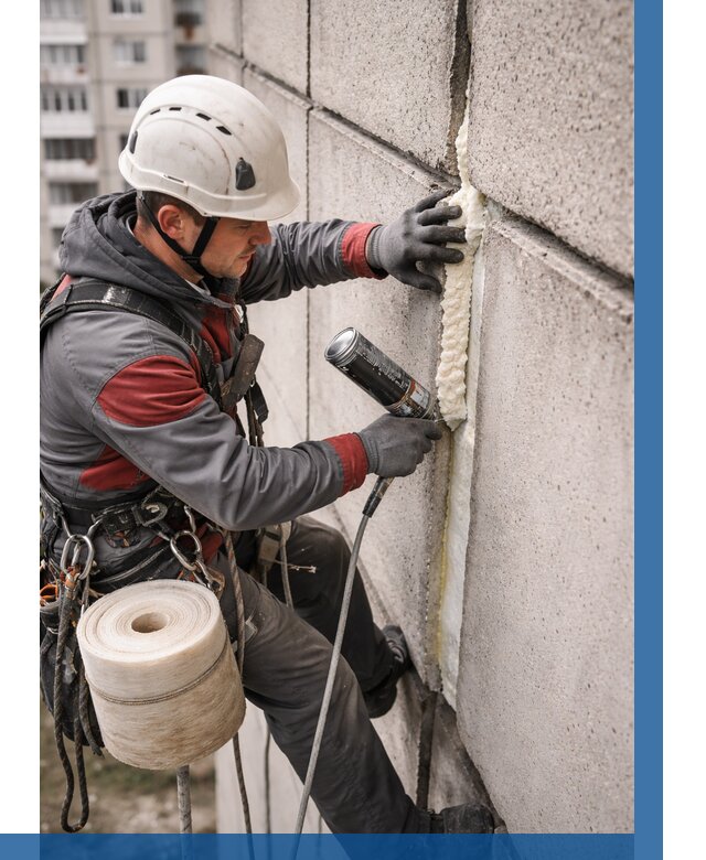 Утепление межпанельных швов в Долгопрудном от 710 р. | ВЫСОТНИК-Длг