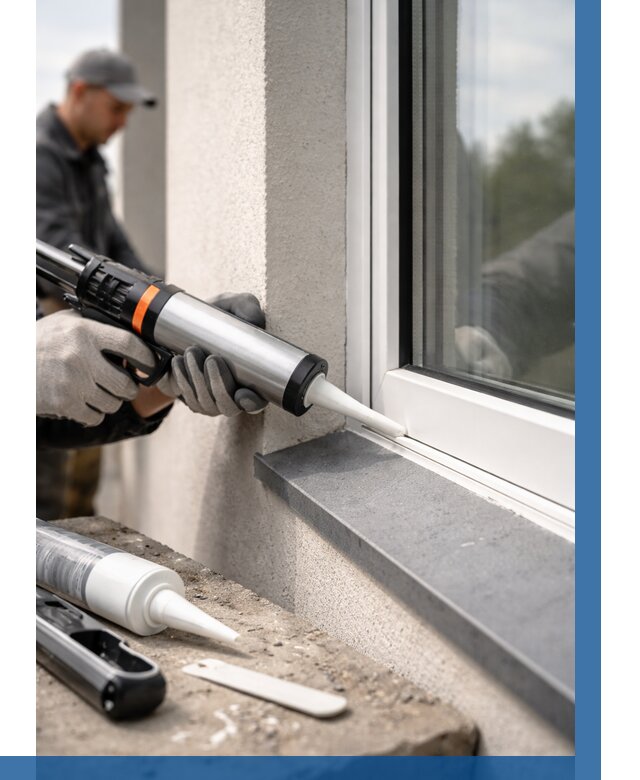 Герметизация монтажных швов окон в Долгопрудном от 659 р. | ВЫСОТНИК-Длг