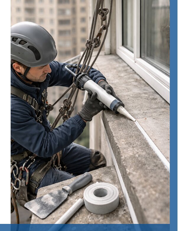 Герметизация балконного козырька в Долгопрудном от 4566 р. | ВЫСОТНИК-Длг