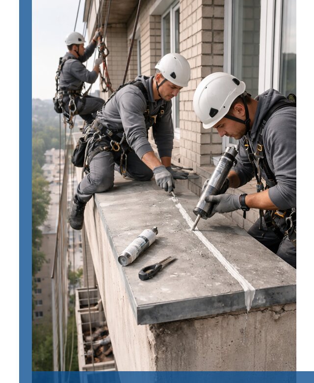 Герметизация балконного козырька в Долгопрудном профессионально