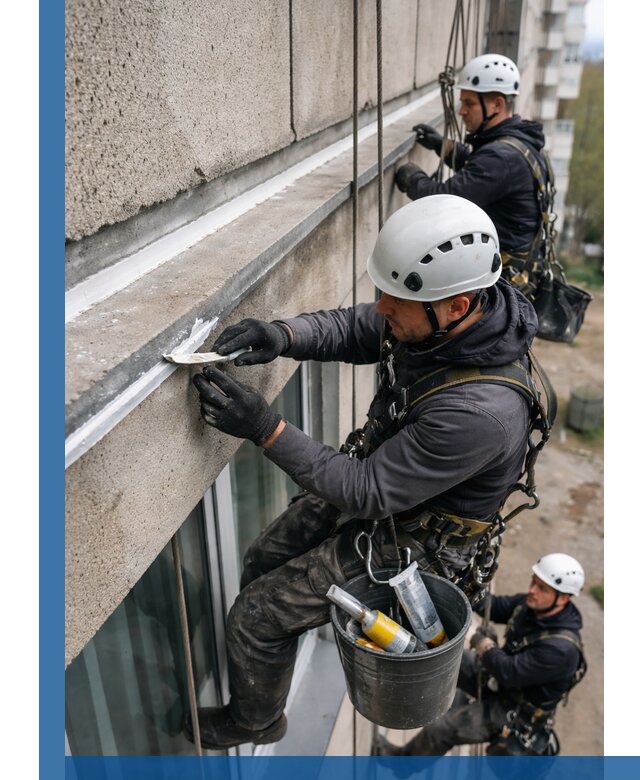 Герметизация примыкания балкона в Долгопрудном под ключ с гарантией