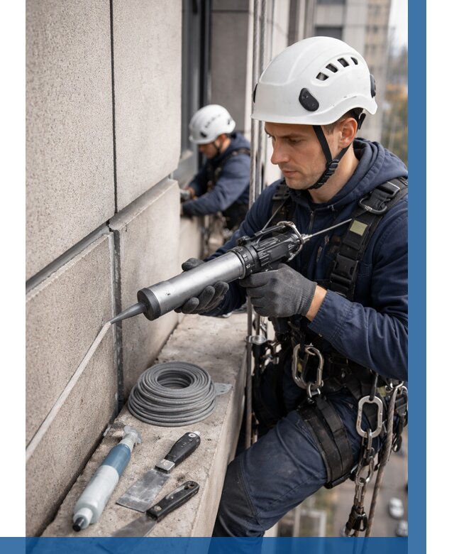 Герметизация деформационных швов фасада в Долгопрудном от 710 | ВЫСОТНИК-Длг