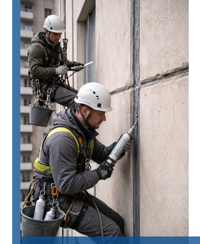 Герметизация деформационных швов фасада в Долгопрудном качественно