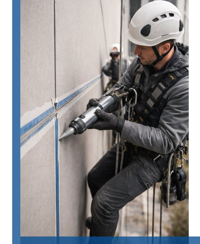 Герметизация стыков фасадных панелей в Долгопрудном качественно и быстро