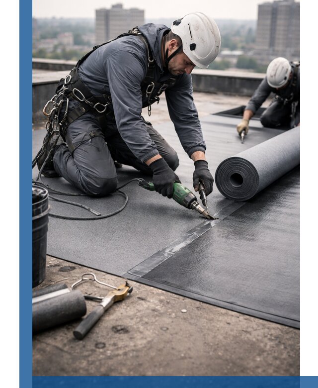 Ремонт мягкой кровли в Долгопрудном с выездом промальпинистов