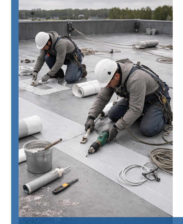 Ремонт мембранной кровли в Долгопрудном качественно и с гарантией