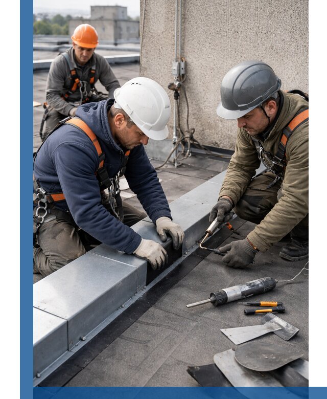 Ремонт кровельных примыканий в Долгопрудном профессионально