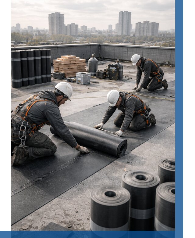 Монтаж мягкой кровли под ключ в Долгопрудном от 457 р. | ВЫСОТНИК-Длг