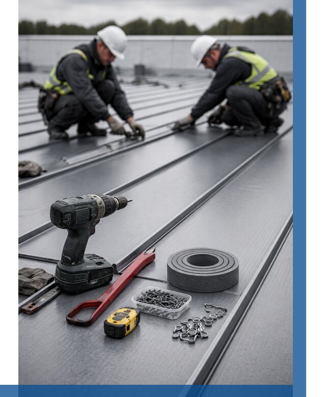 Монтаж фальцевой кровли в Долгопрудном от 1826 р. | ВЫСОТНИК-Длг