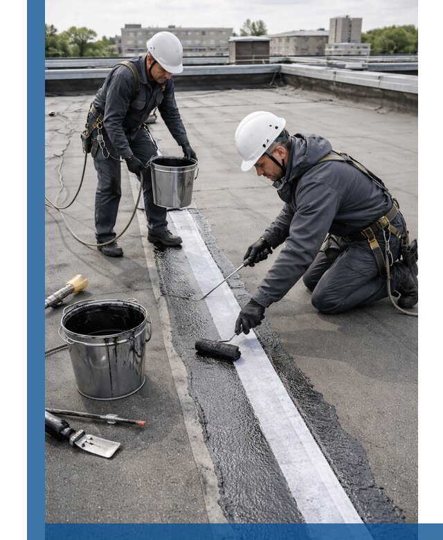 Гидроизоляция кровли мастикой в Долгопрудном надежная защита