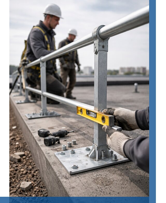 Монтаж кровельного ограждения в Долгопрудном от 1218 р. | ВЫСОТНИК-Длг