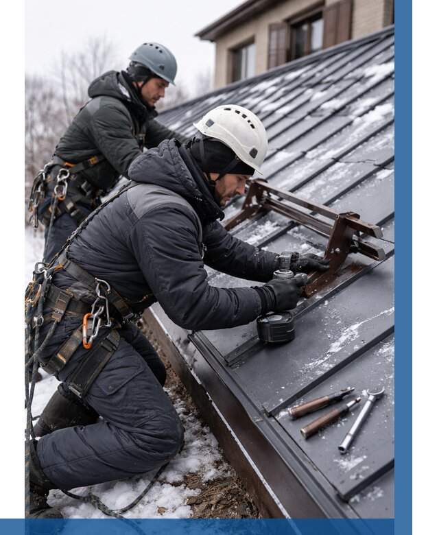 Монтаж снегозадержателей в Долгопрудном от 457 р. | ВЫСОТНИК-Длг