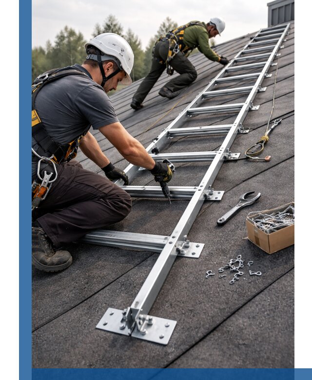 Профессиональный монтаж кровельной лестницы в Долгопрудном под ключ