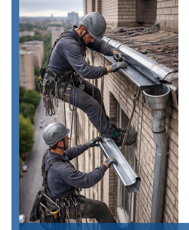 Ремонт водосточных желобов в Долгопрудном, быстро и качественно
