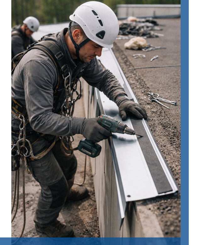 Монтаж капельника на кровле в Долгопрудном от 304 р. | ВЫСОТНИК-Длг