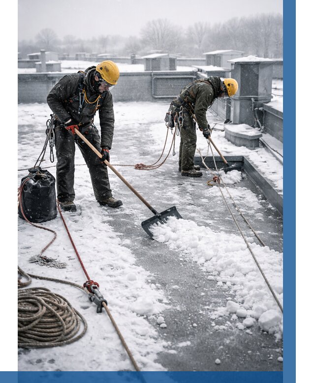 Очистка крыши от снега в Долгопрудном от 7610 р. | ВЫСОТНИК-Длг