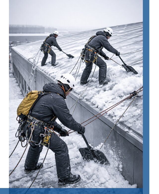 Очистка навесов от снега в Долгопрудном от 4566 р. | ВЫСОТНИК-Длг