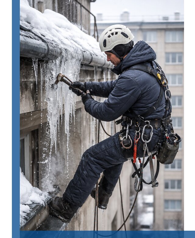 Удаление наледи и чистка водостоков в Долгопрудном оперативно и безопасно