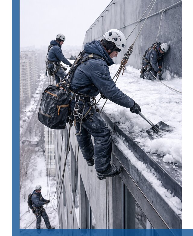 Абонентское обслуживание кровли зимой в Долгопрудном регулярный уход