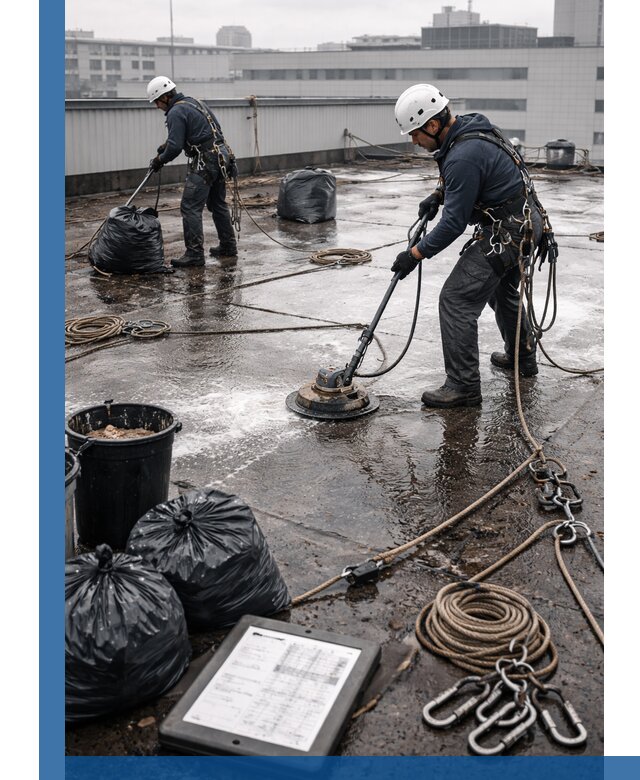 Плановая очистка кровли по графику в Долгопрудном для безопасности