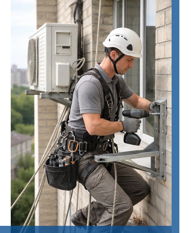 Установка кронштейнов кондиционера в Долгопрудном от 3551 р. | ВЫСОТНИК-Длг