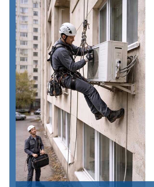 Демонтаж внешнего блока кондиционера в Долгопрудном профессионально