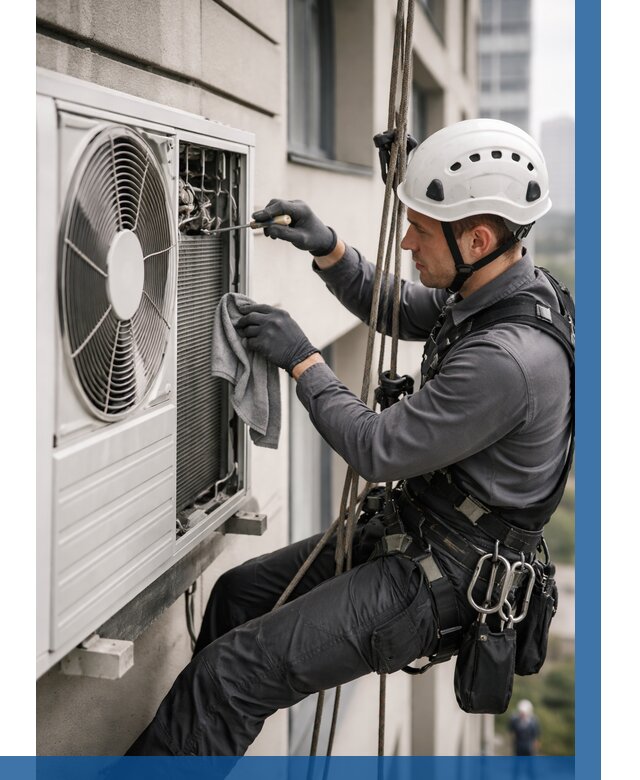 Обслуживание внешнего блока кондиционера в Долгопрудном от 2739 р.ВЫСОТНИК-Длг