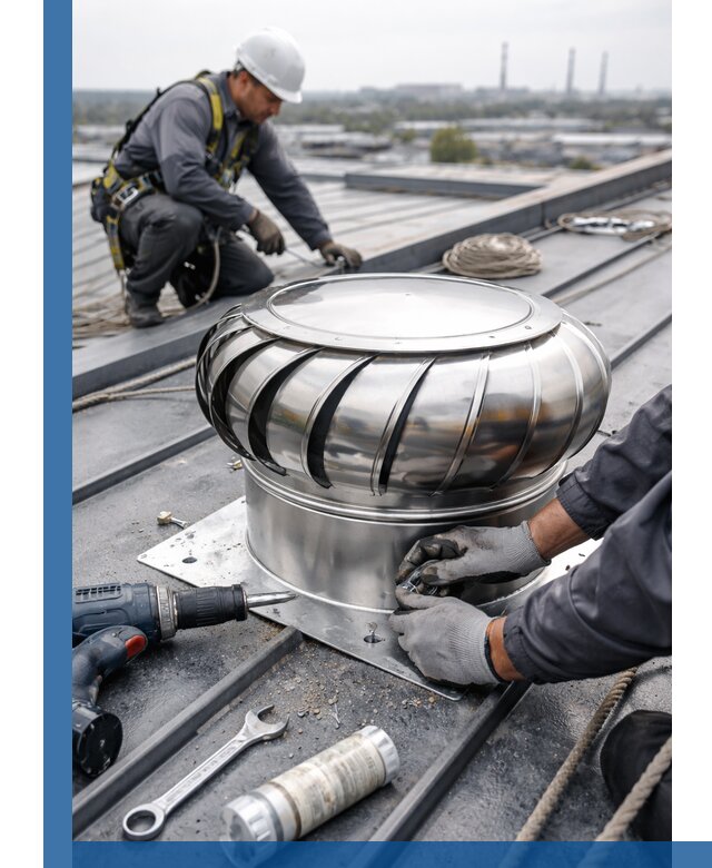 Установка дефлекторов на кровле в Долгопрудном профессионально