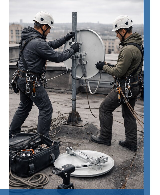 Демонтаж антенн на крыше в Долгопрудном от 4566 р. | ВЫСОТНИК-Длг