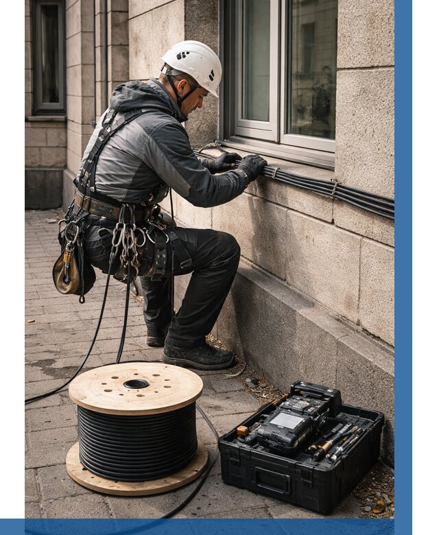 Прокладка оптоволоконного кабеля в Долгопрудном от 812 р. | ВЫСОТНИК-Длг