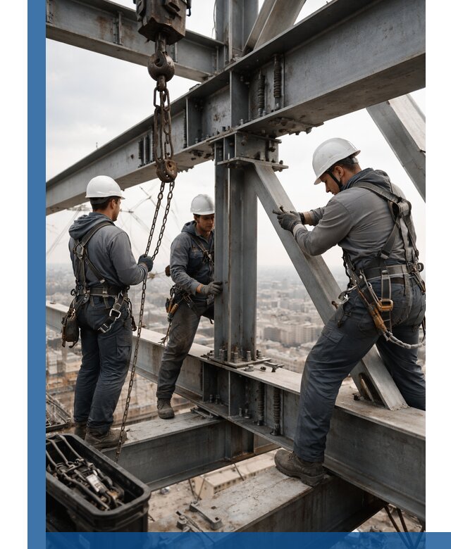 Профессиональный монтаж металлоконструкций на высоте в Долгопрудном