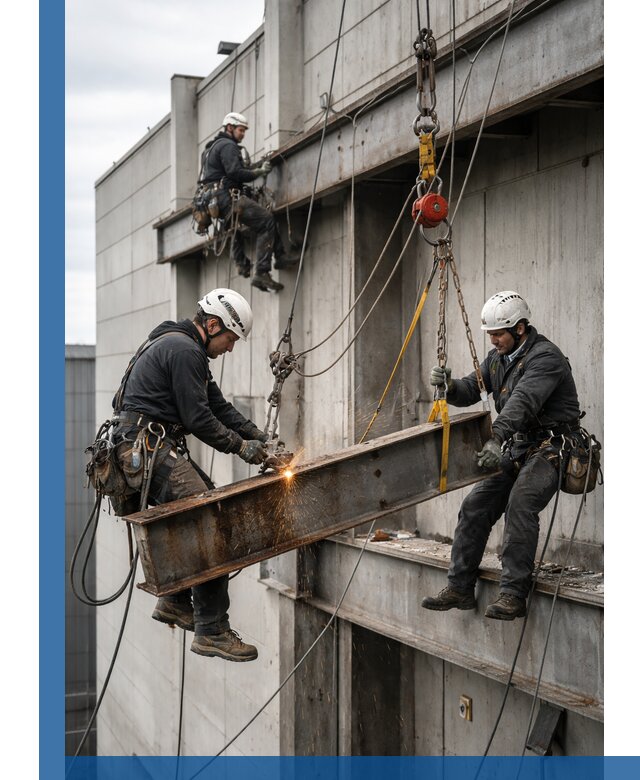 Демонтаж металлоконструкций на высоте в Долгопрудном под ключ