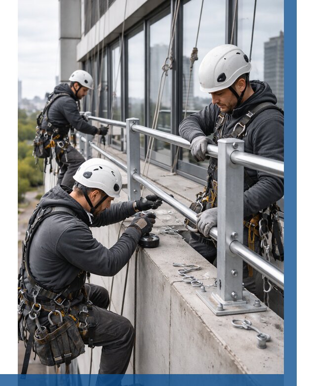 Монтаж ограждений на высоте в Долгопрудном, от 1218 р. | ВЫСОТНИК-Длг