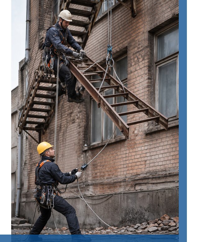 Демонтаж пожарной лестницы в Долгопрудном от 12175 р. | ВЫСОТНИК-Длг