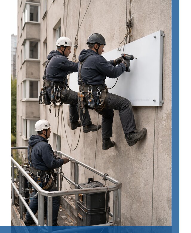 Монтаж табличек и указателей в Долгопрудном от 3551 р. | ВЫСОТНИК-Длг