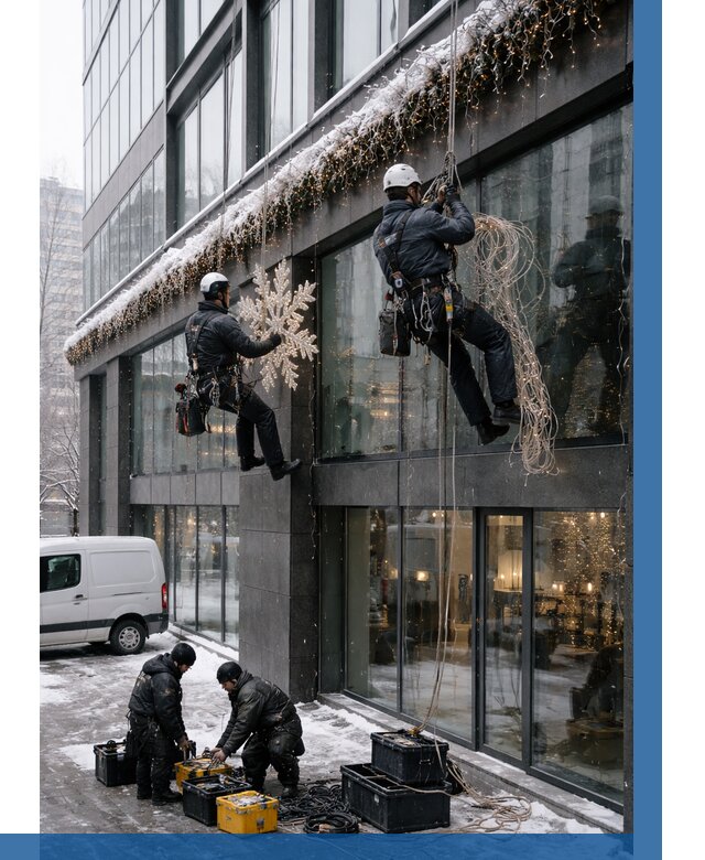 Демонтаж новогоднего оформления в Долгопрудном от 5580 р. | ВЫСОТНИК-Длг