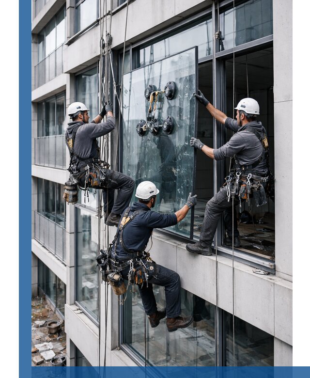 Фасадное остекление и монтаж витражей зданий в Долгопрудном под ключ