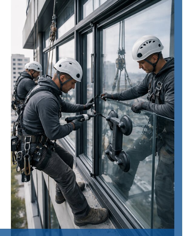 Витражное остекление зданий в Долгопрудном от 3551 р. | ВЫСОТНИК-Длг