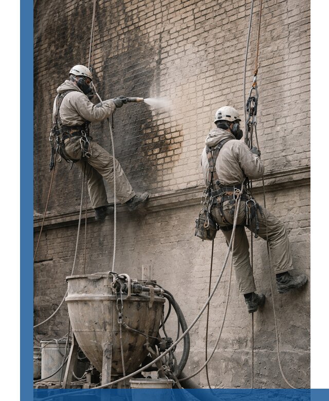 Пескоструйная очистка фасадов в Долгопрудном профессионально