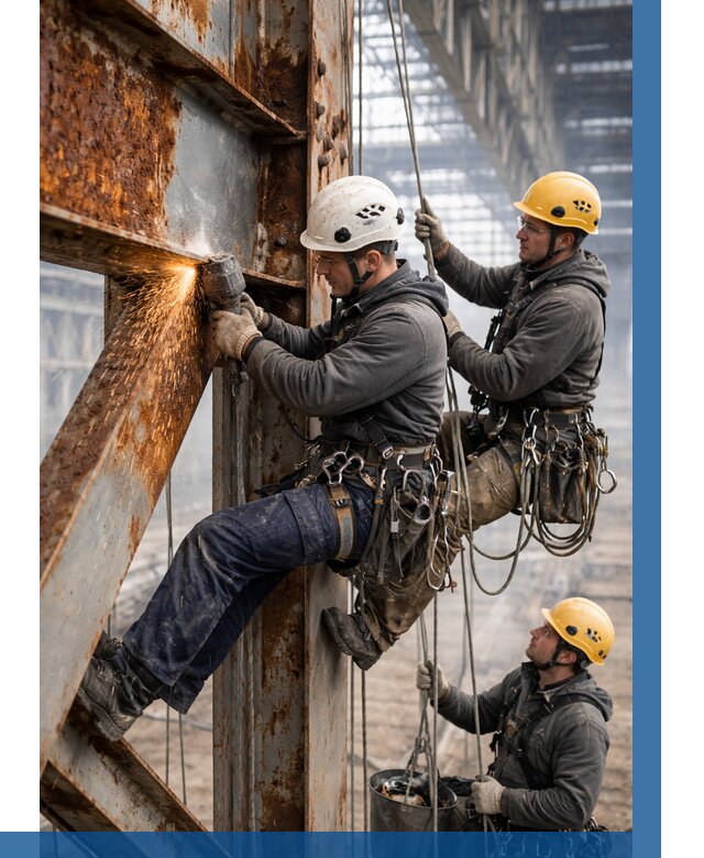 Зачистка металла от ржавчины в Долгопрудном от 355 р. | ВЫСОТНИК-Длг