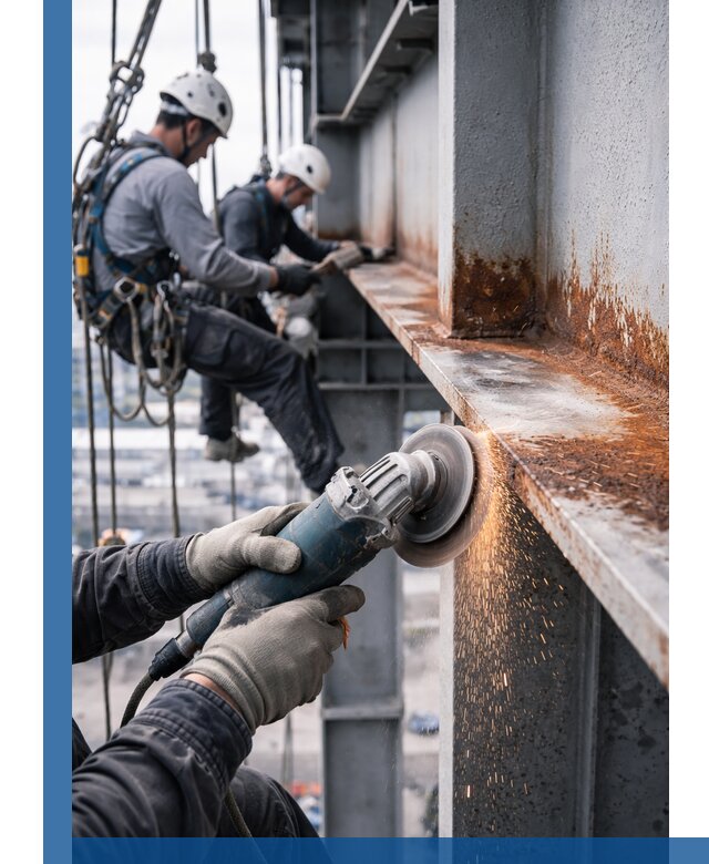 Зачистка металла от ржавчины и подготовка поверхностей в Долгопрудном